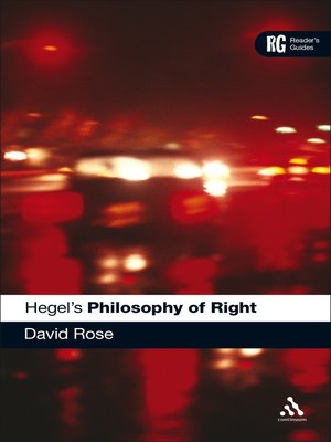 cover image of Hegel's 'Philosophy of Right'